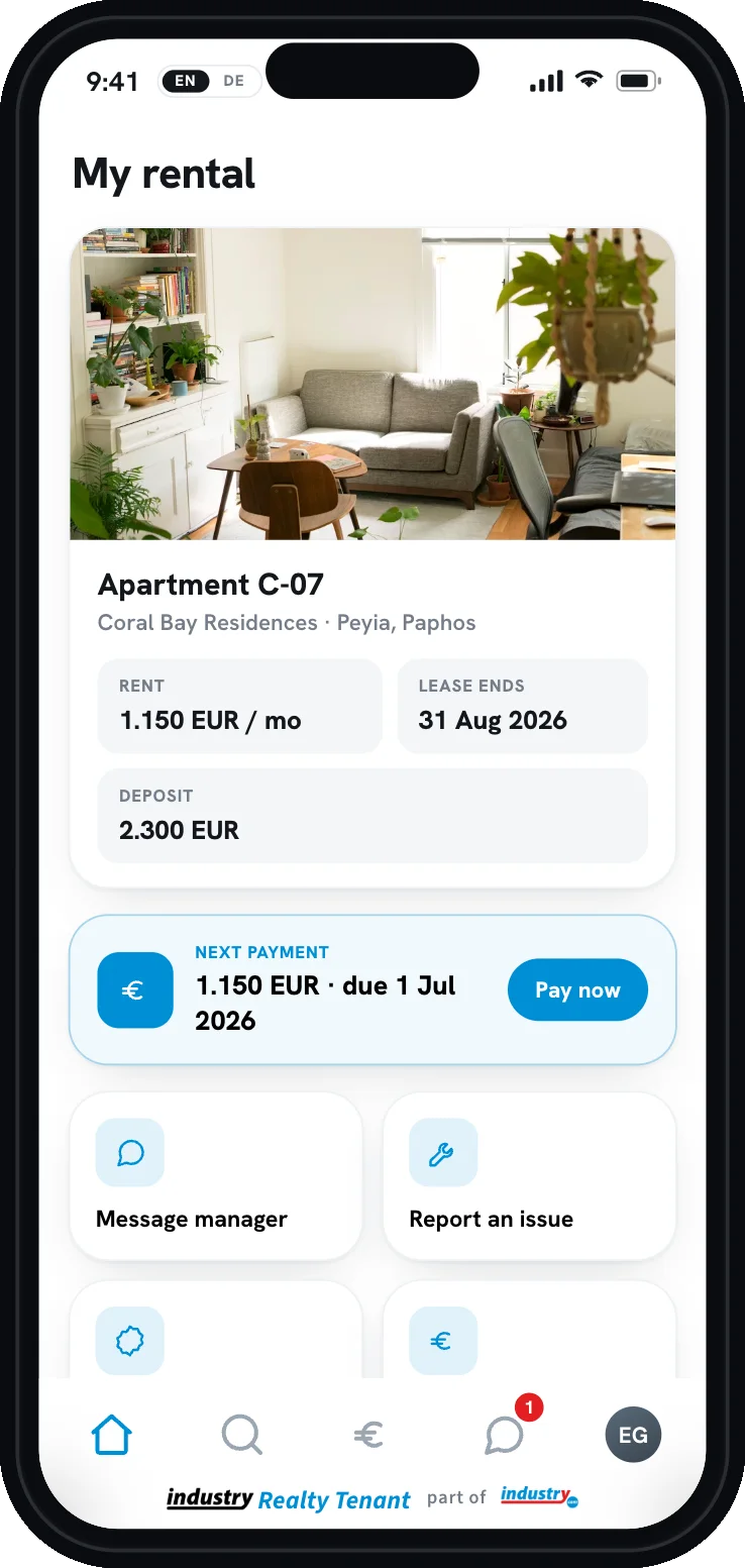 Realty Tenant — your rental, your next payment
